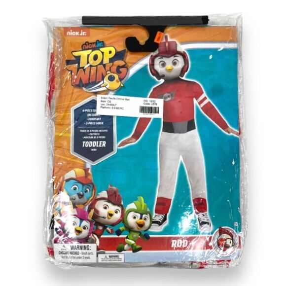 Nick Jr. Top Wing Rod TODDLER (3-4T) Halloween Costume JUMPSUIT ONLY Fancy Dress - Picture 5 of 9